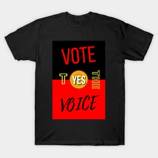 Vote Yes To The Voice Indigenous Voice To Parliament Contrast Colors T-Shirt